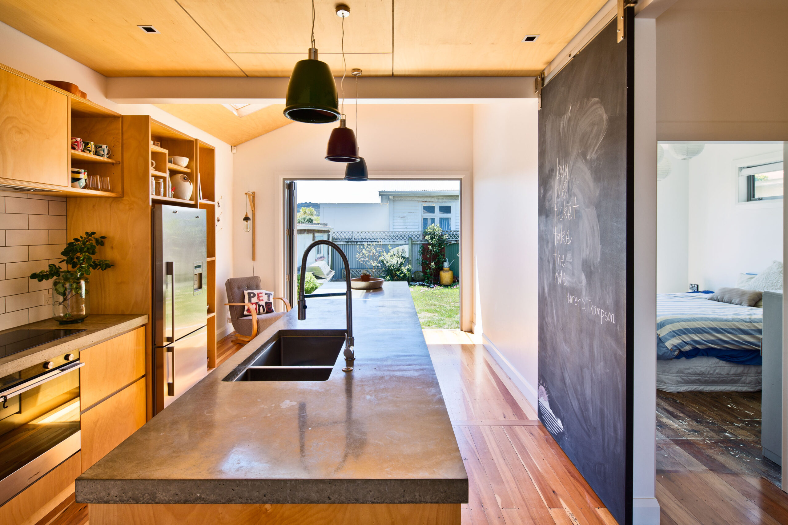 Modern commercial interior fit-out featuring timber finishes, open spaces, and contemporary architectural detailing.